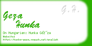 geza hunka business card